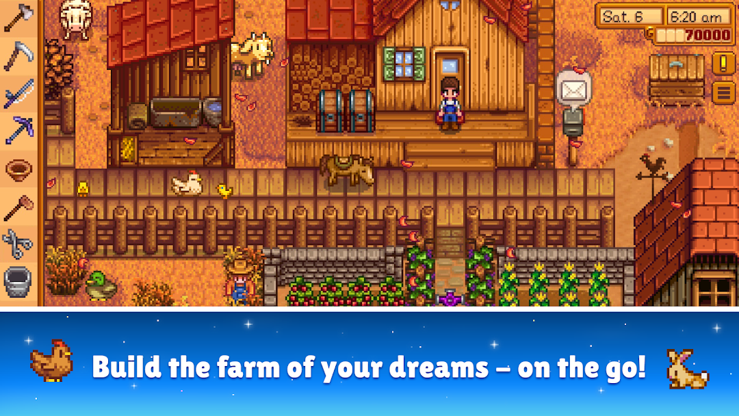 Captura de Stardew Valley — quinta e cabana